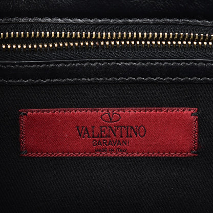 Valentino Garavani Vitello Medium Glam Lock Rockstud Flap Black 6 of 7