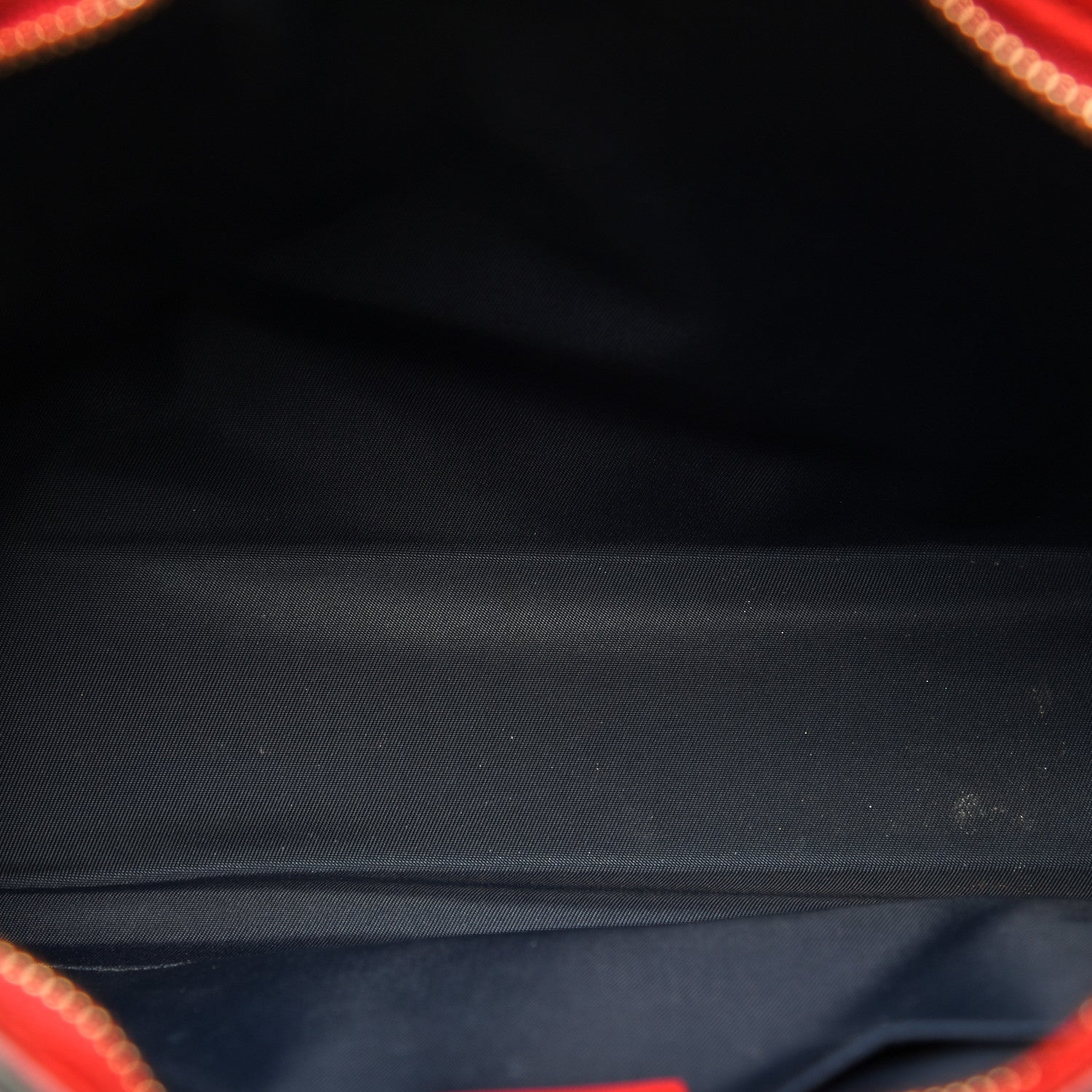 Gucci GG Supreme Monogram Blooms Large Cosmetic Case Beige Blue Navy Hibiscus Red 4 of 12