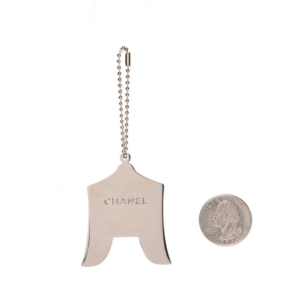Chanel Enamel Circus Tent Bag Charm Pink Blue Silver 2 of 3
