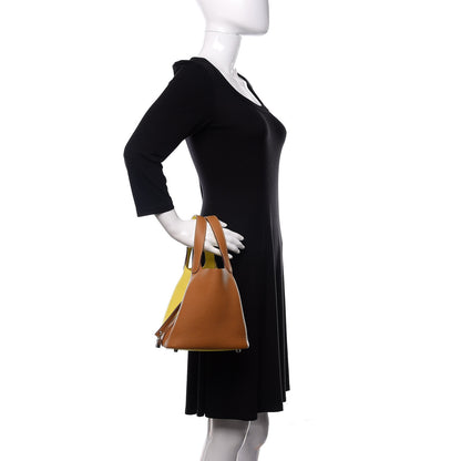 Hermes Taurillon Clemence Casaque Picotin Lock 18 PM Lime Sesame 3 of 12