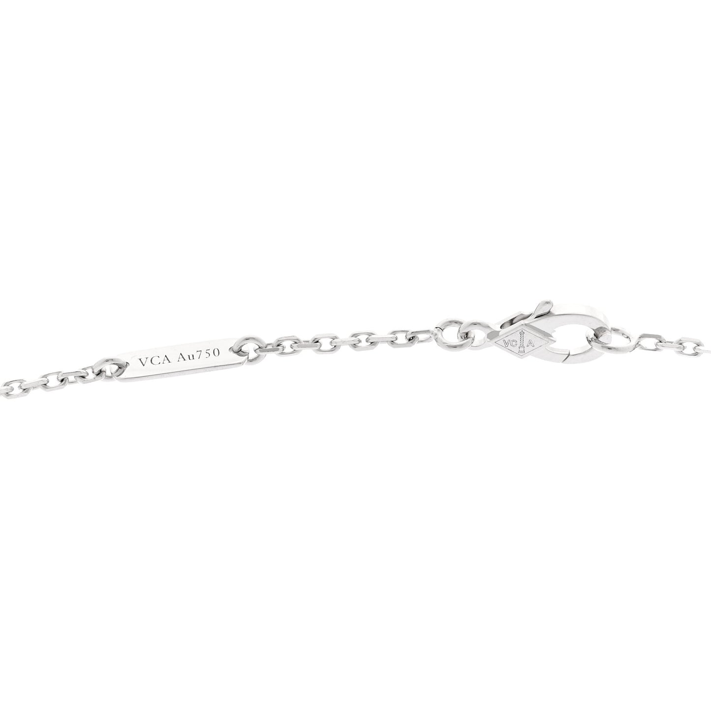 18K White Gold Diamond Flowerlace Pendant Necklace