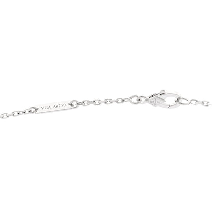 Van Cleef & Arpels 18K White Gold Diamond Flowerlace Pendant Necklace 4 of 5