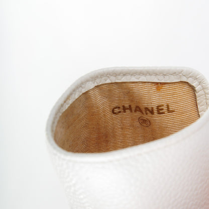 Chanel Caviar CC Eyeglasses Case White 5 of 7