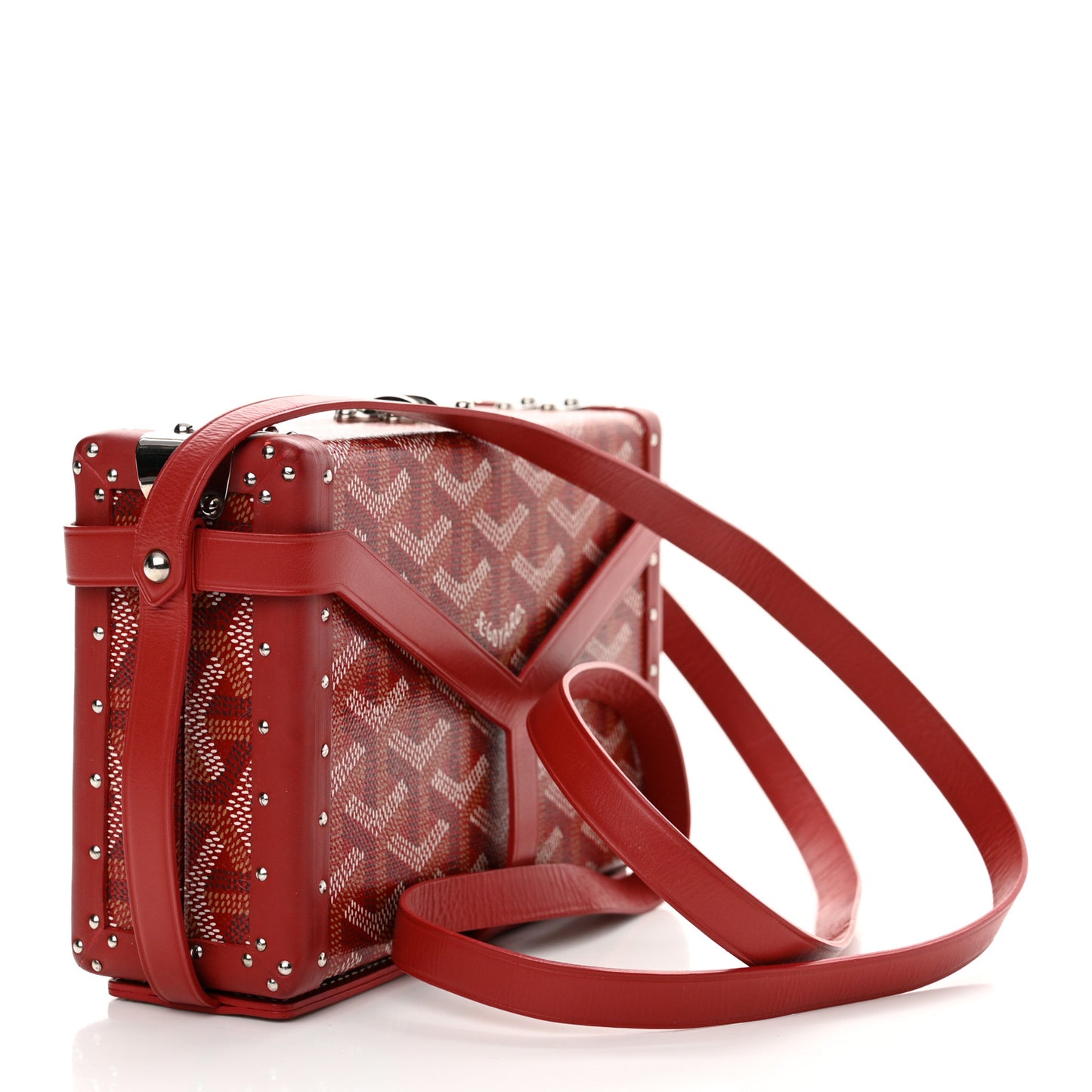 Goyardine Minaudiere Trunk Bag Red