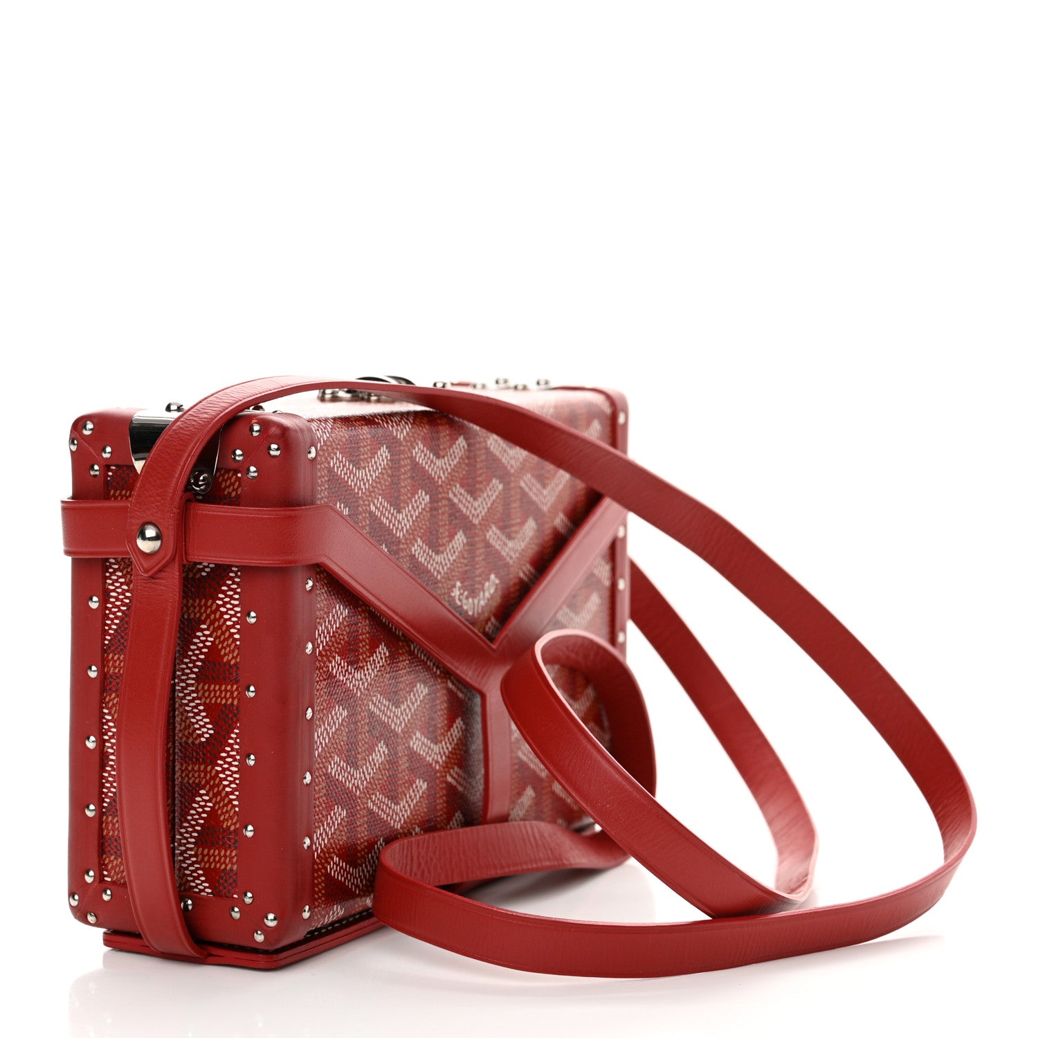 Goyard Goyardine Minaudiere Trunk Bag Red 3 of 10