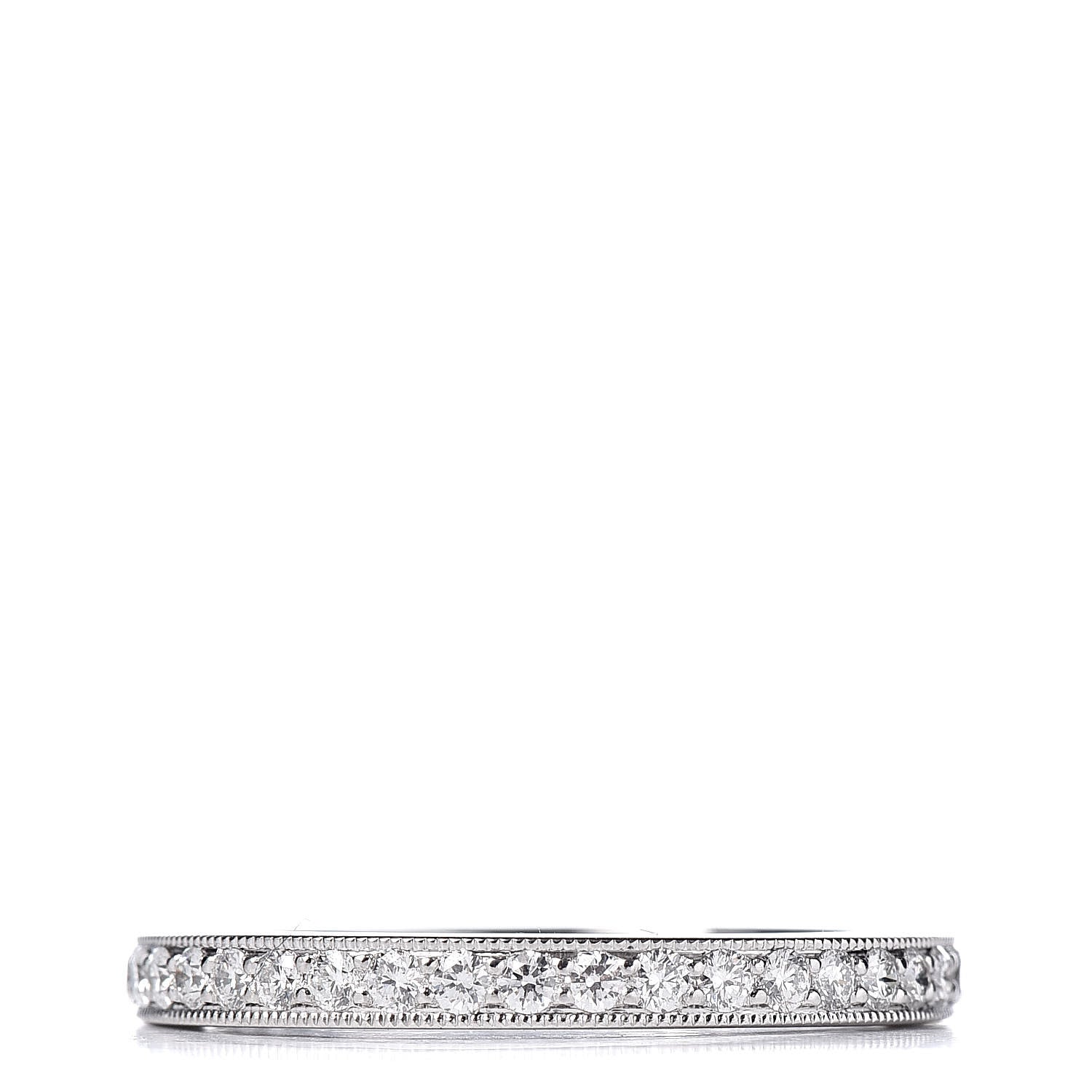 Tiffany Platinum Diamond 2mm Legacy Band Ring 50 5.25 3 of 5