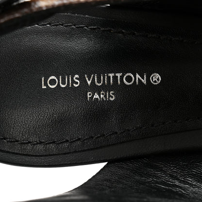 Louis Vuitton Patent Monogram Archlight Slingback Pumps 38 Black 6 of 10