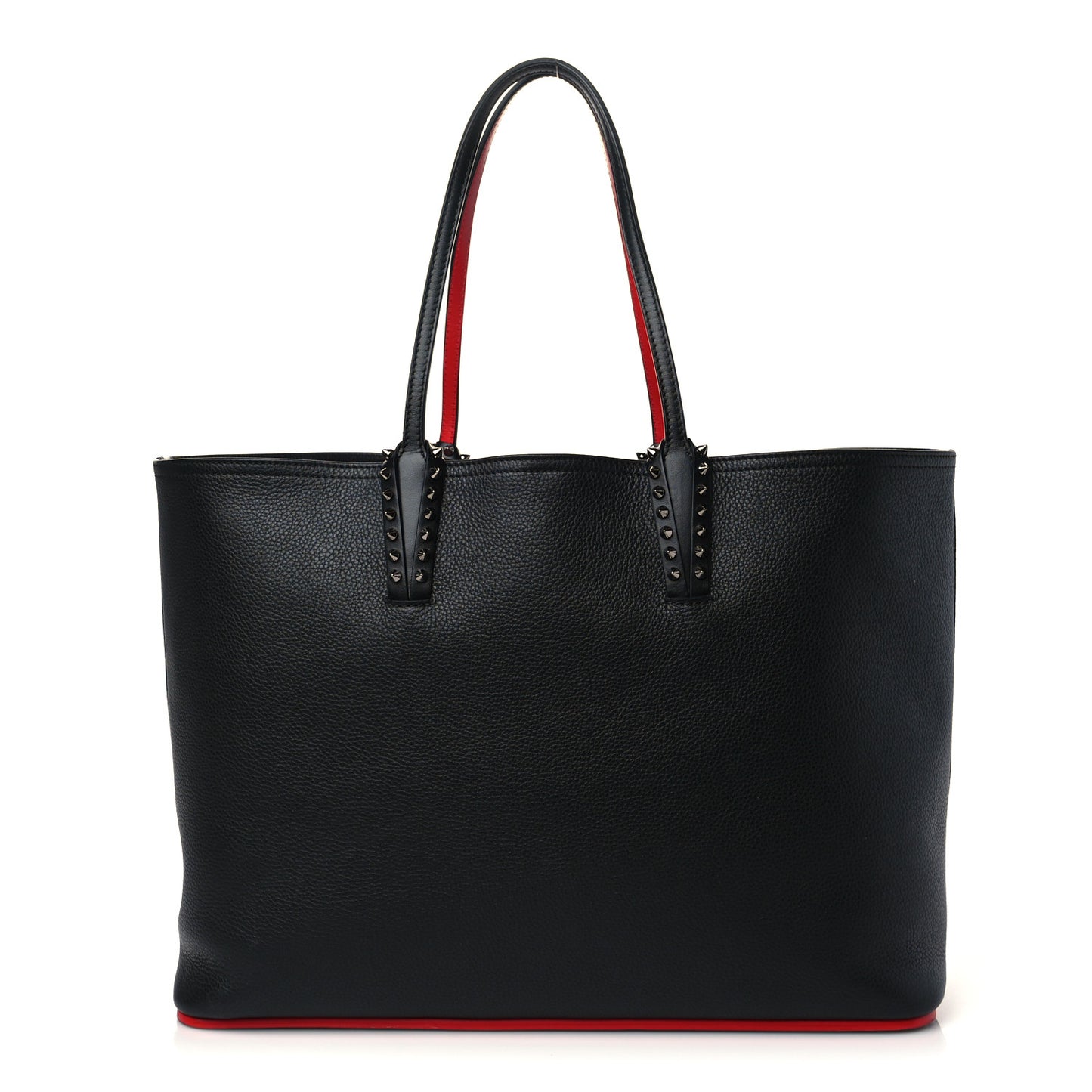 Calfskin Spikes East West Cabata Tote Black