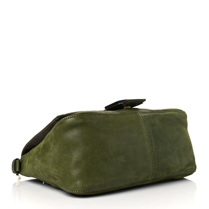 Fendi Vitello Savana Forever Mama Baguette Verde Bosco 4 of 10