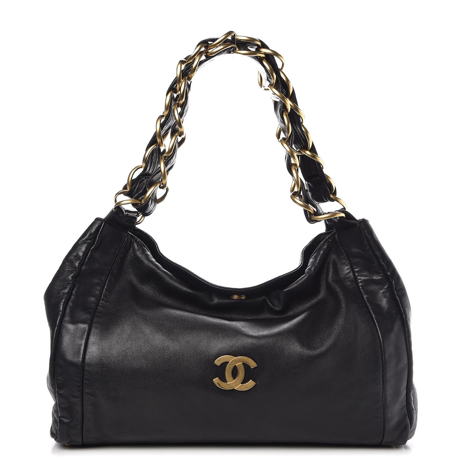 Chanel Lambskin Small Olsen Shoulder Bag Black 1 of 10