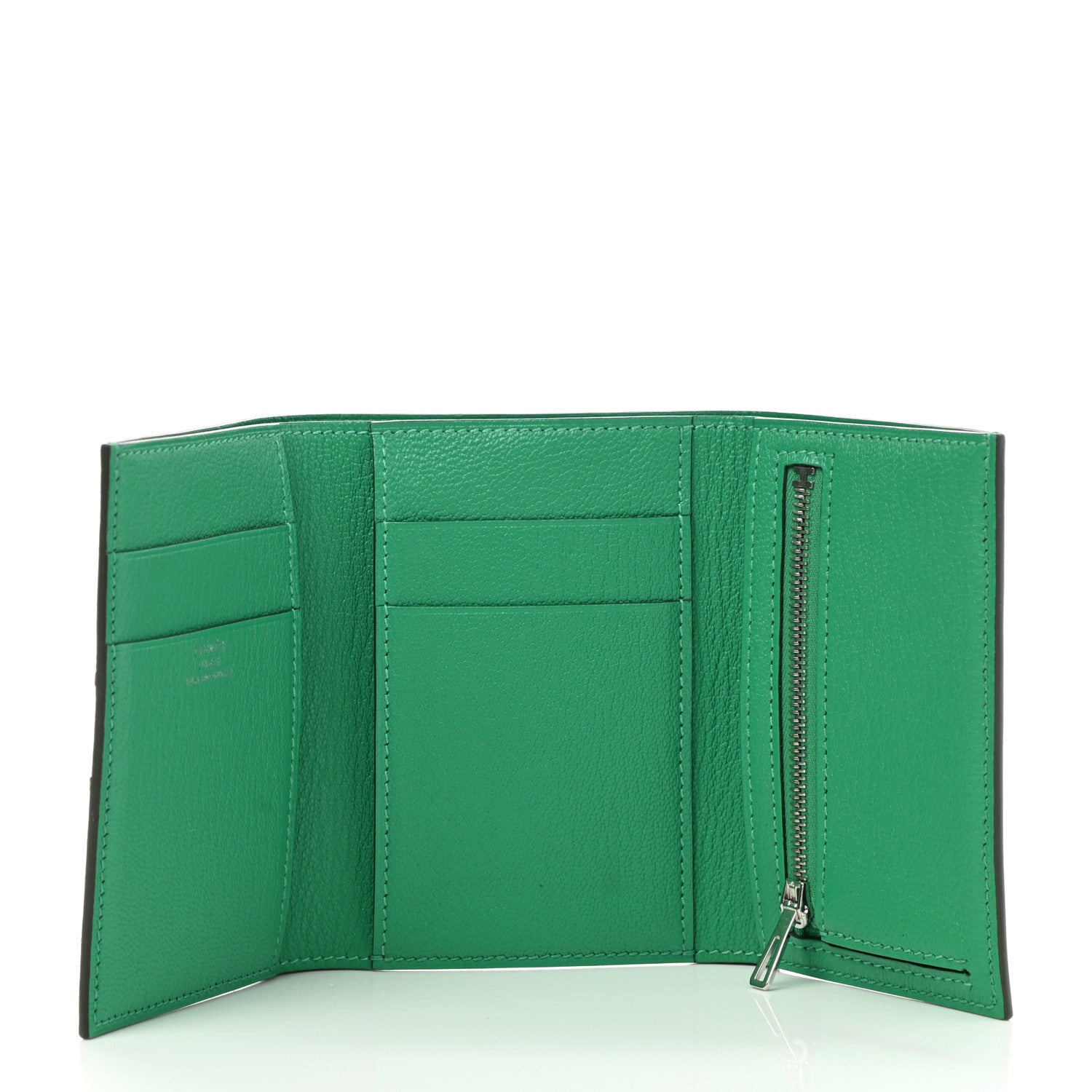 Hermes Chevre Mysore Tri-Fold Compact Bearn Wallet Menthe 5 of 8