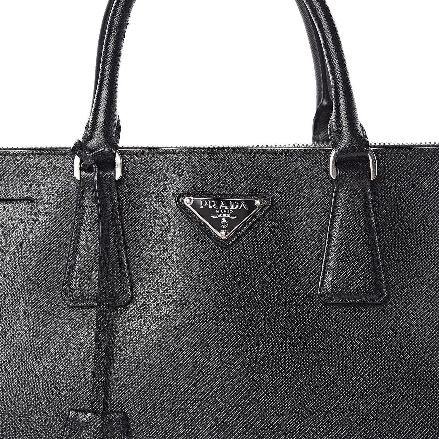 Prada Saffiano Small Galleria Double Zip Tote Black 16 of 16