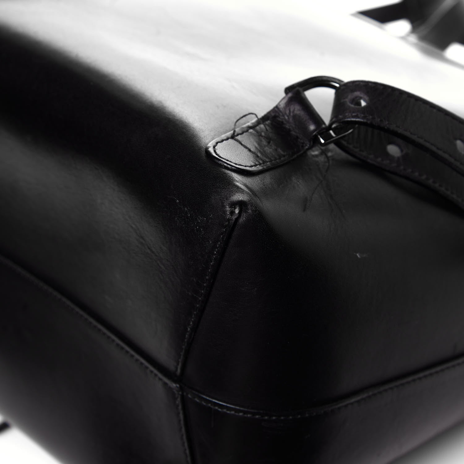 Mansur Gavriel Vegetable Tanned Calfskin Backpack Black Flamma 12 of 14