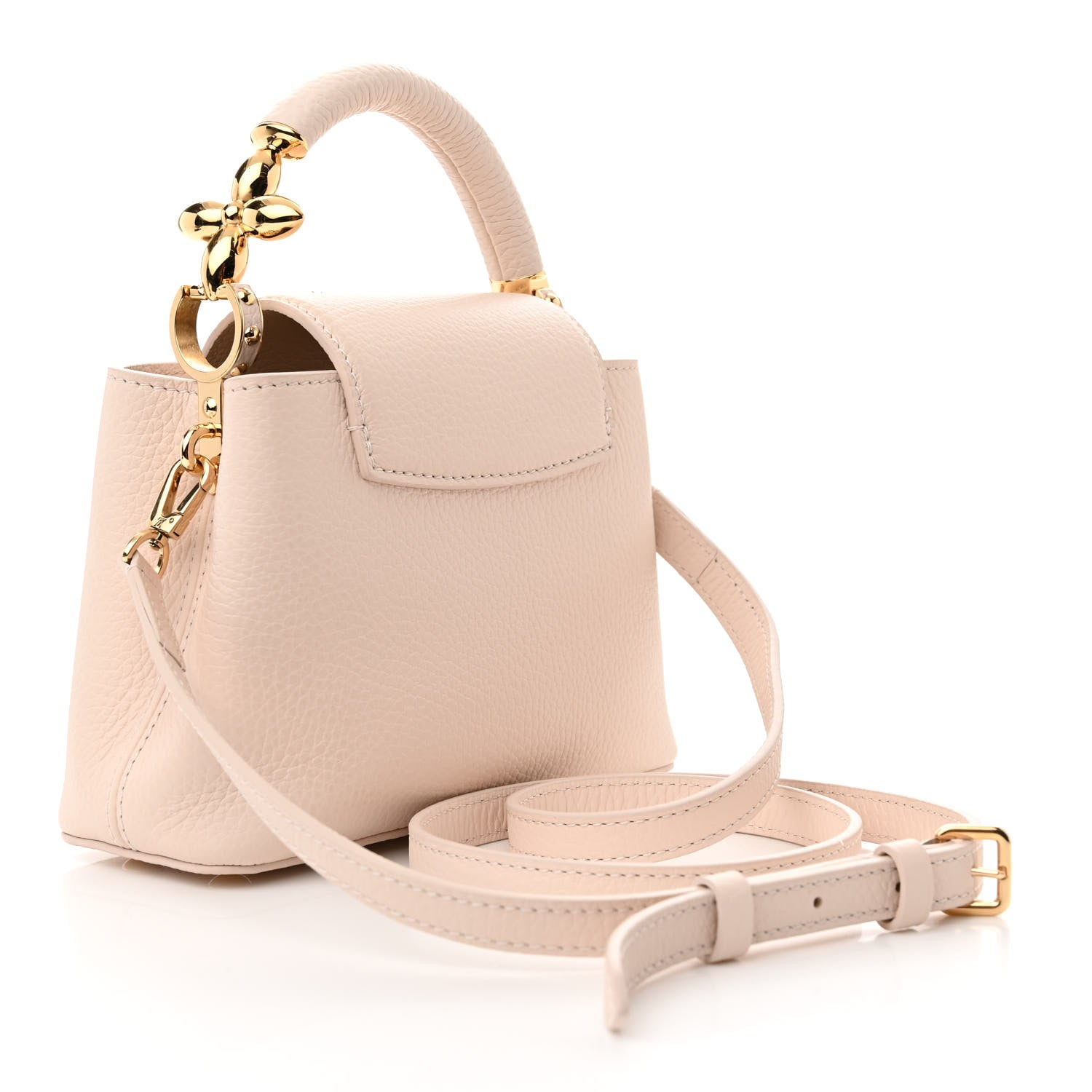 Louis Vuitton Taurillon Embellished Flower Handle Capucines Mini Quartz 3 of 9