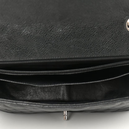 Chanel Caviar Quilted Jumbo Single Flap Black 4 of 10