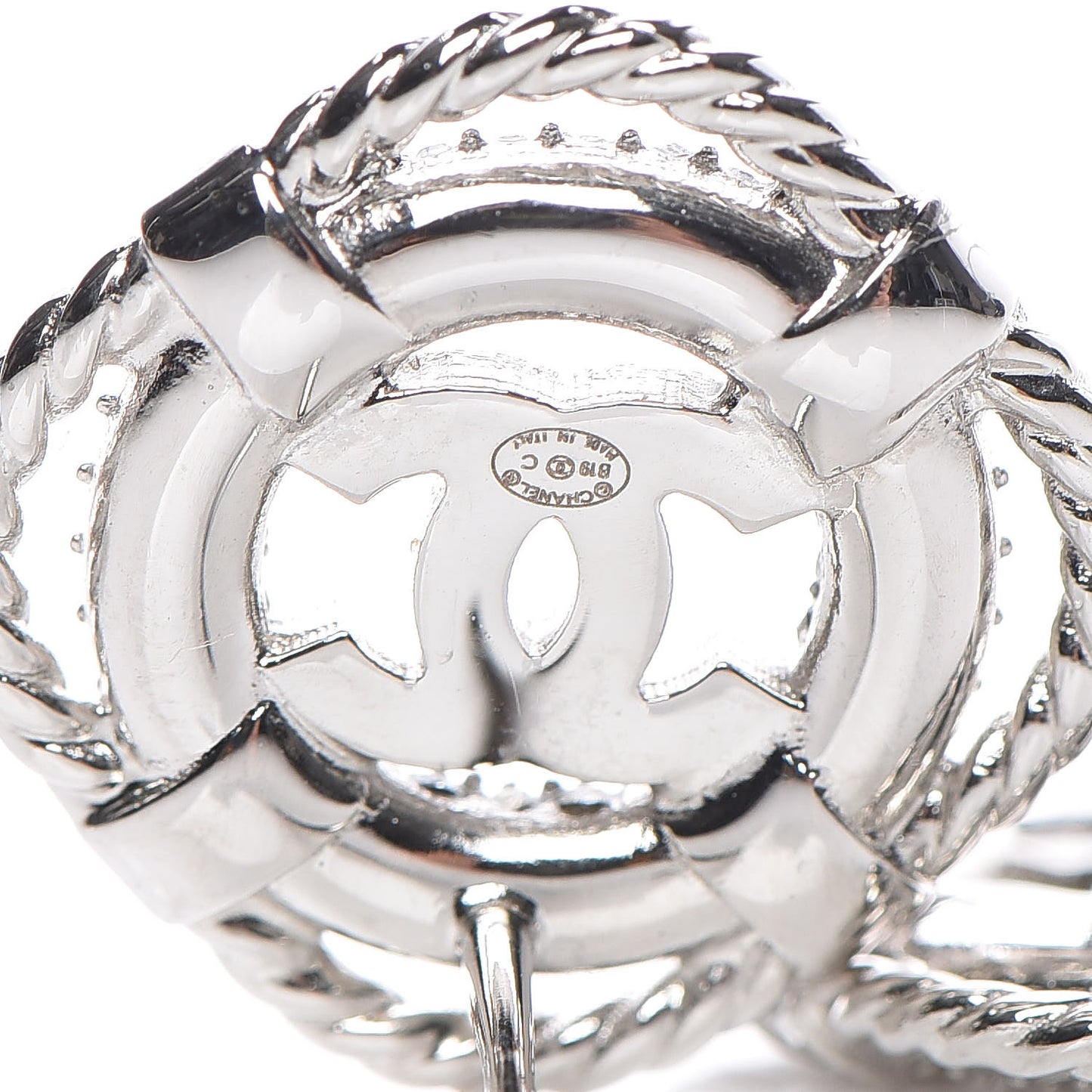 Crystal CC Earrings Silver