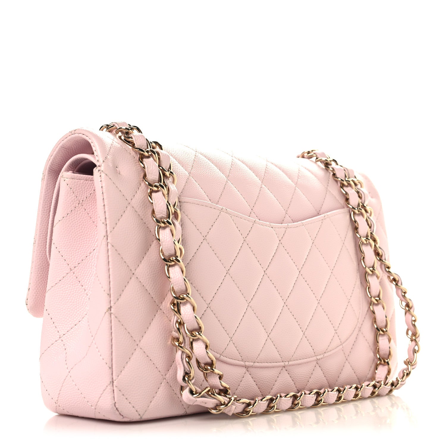 Chanel Caviar Quilted Medium Double Flap Light Pink 3 of 10