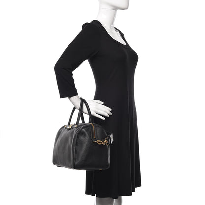 Versace Cervo Embossed Vitello Signature Duffle Bag Black 3 of 12