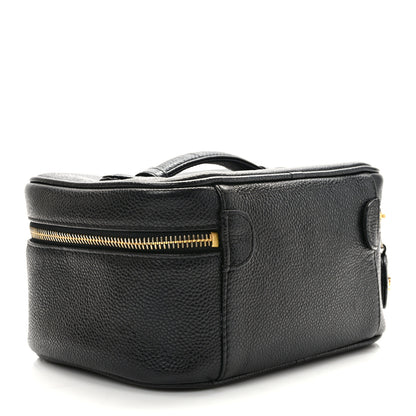 Chanel Caviar CC Vanity Cosmetic Case Black 3 of 9