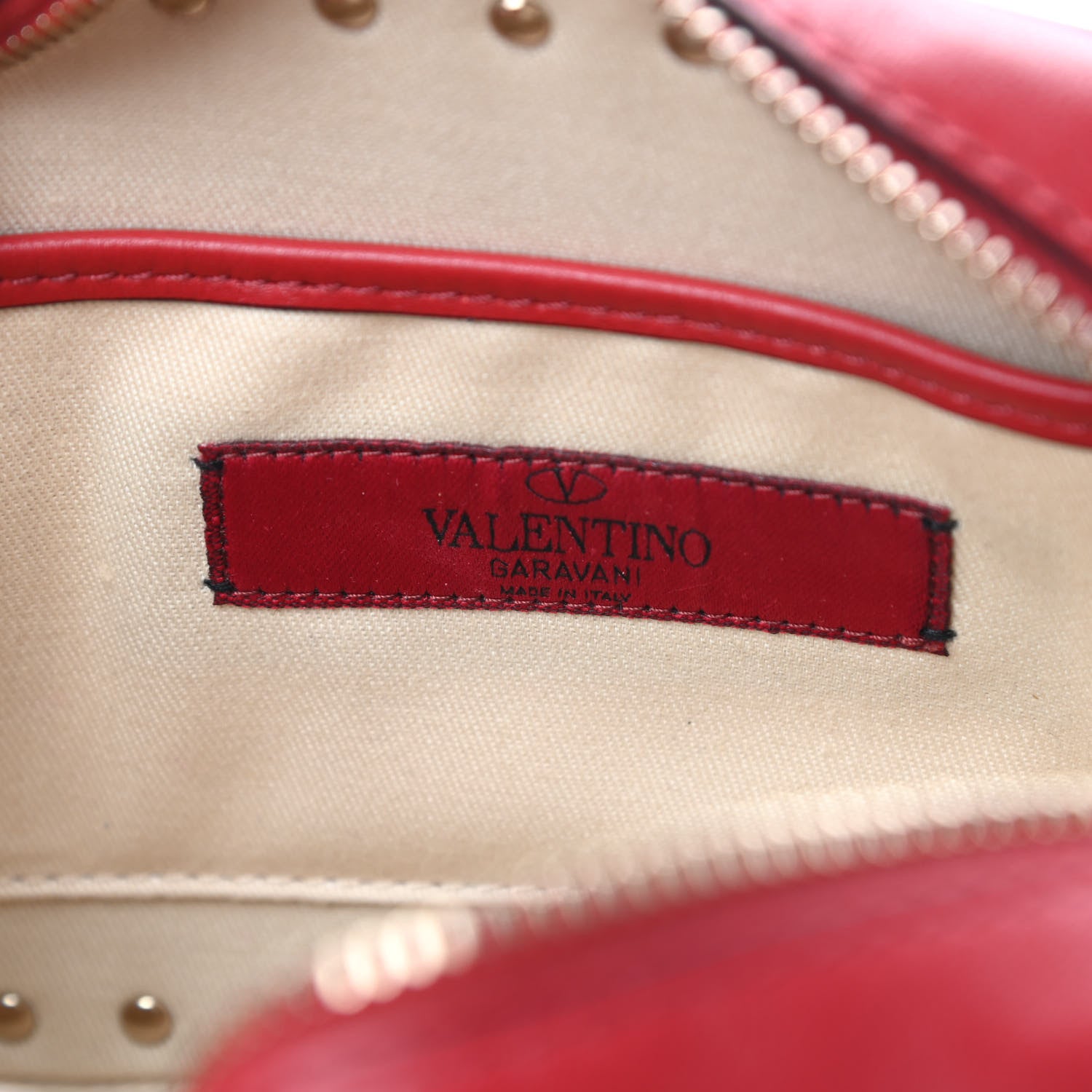 Valentino Garavani Calfskin Monochrome Rockstud Camera Crossbody Bag Rosso Valentino 6 of 11