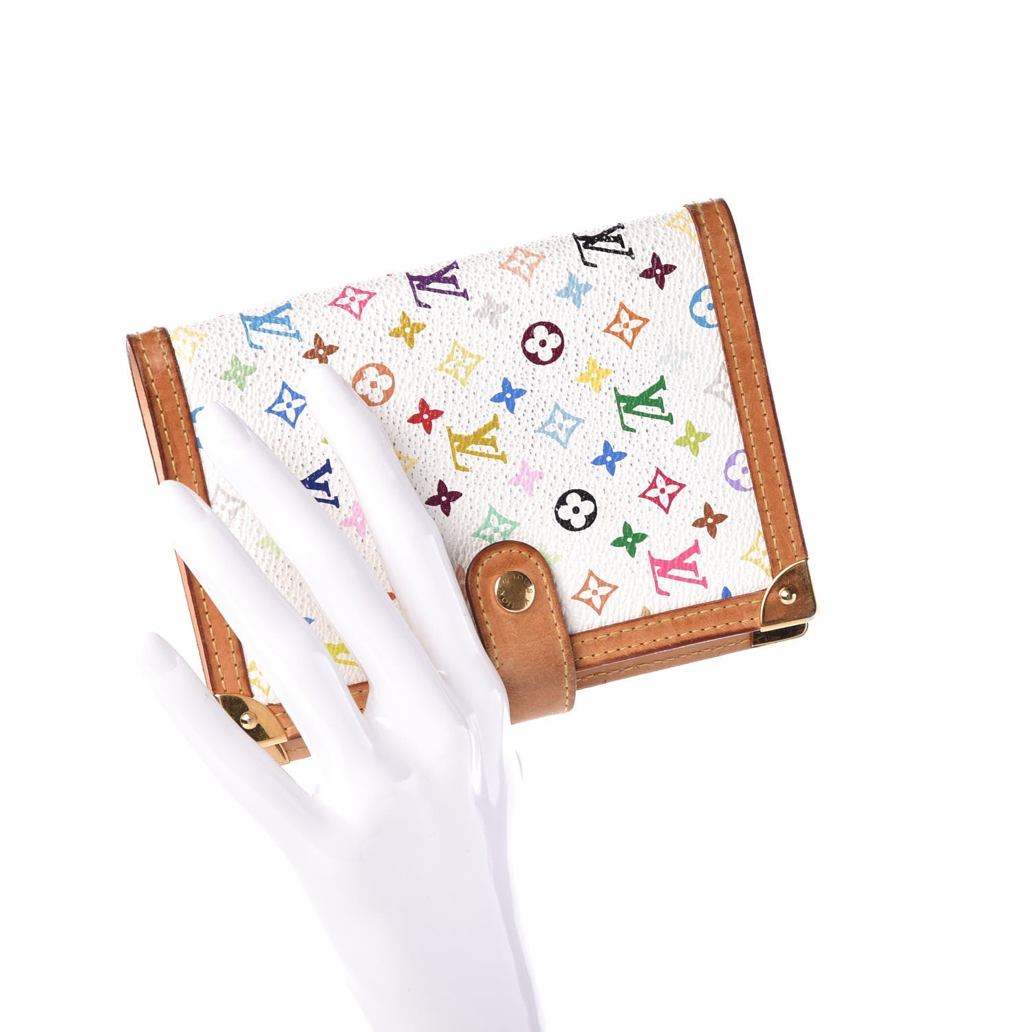 Louis Vuitton Monogram Multicolor Small Ring Agenda Cover White 2 of 8
