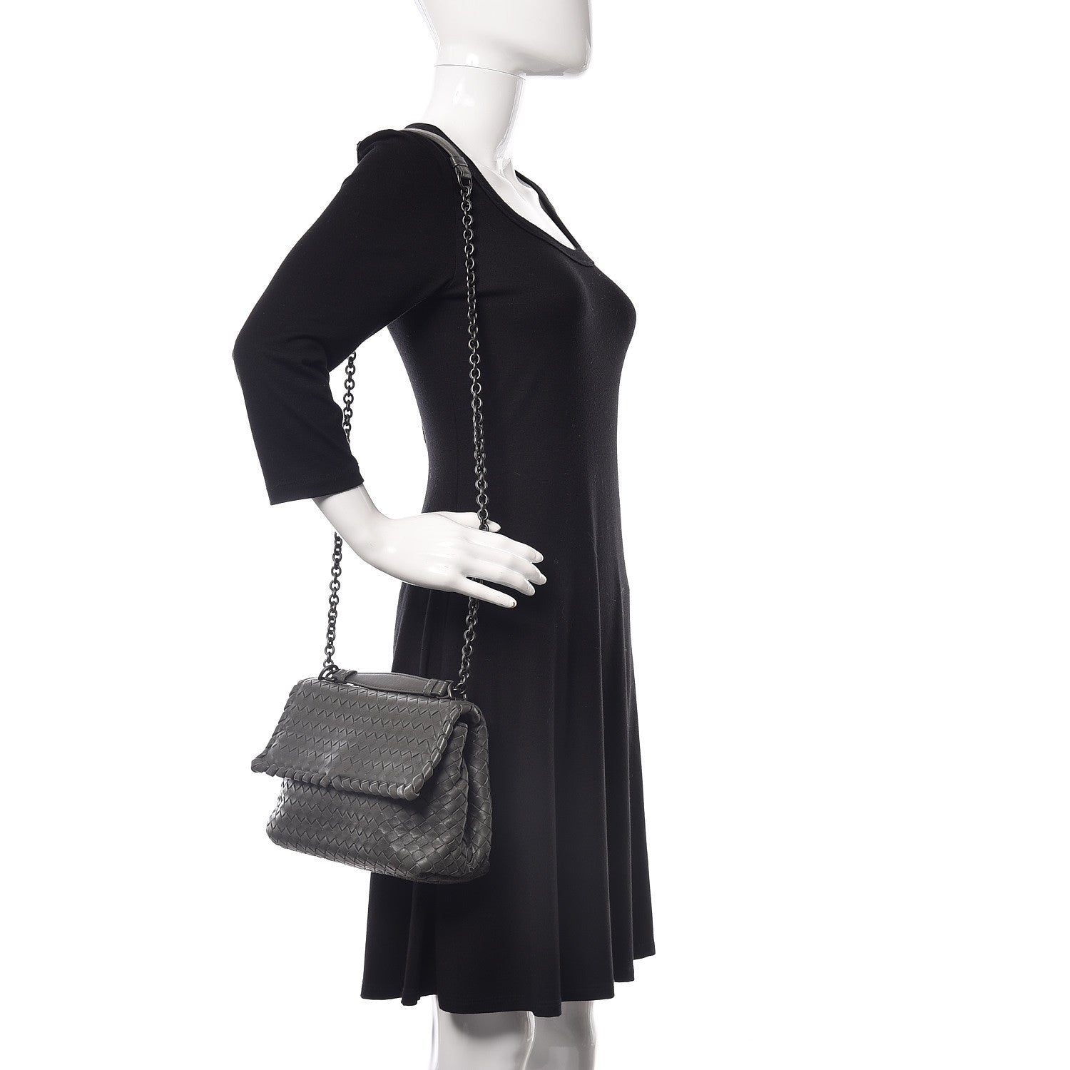 Bottega Veneta Nappa Intrecciato Medium Olimpia Bag Light Grey 2 of 11