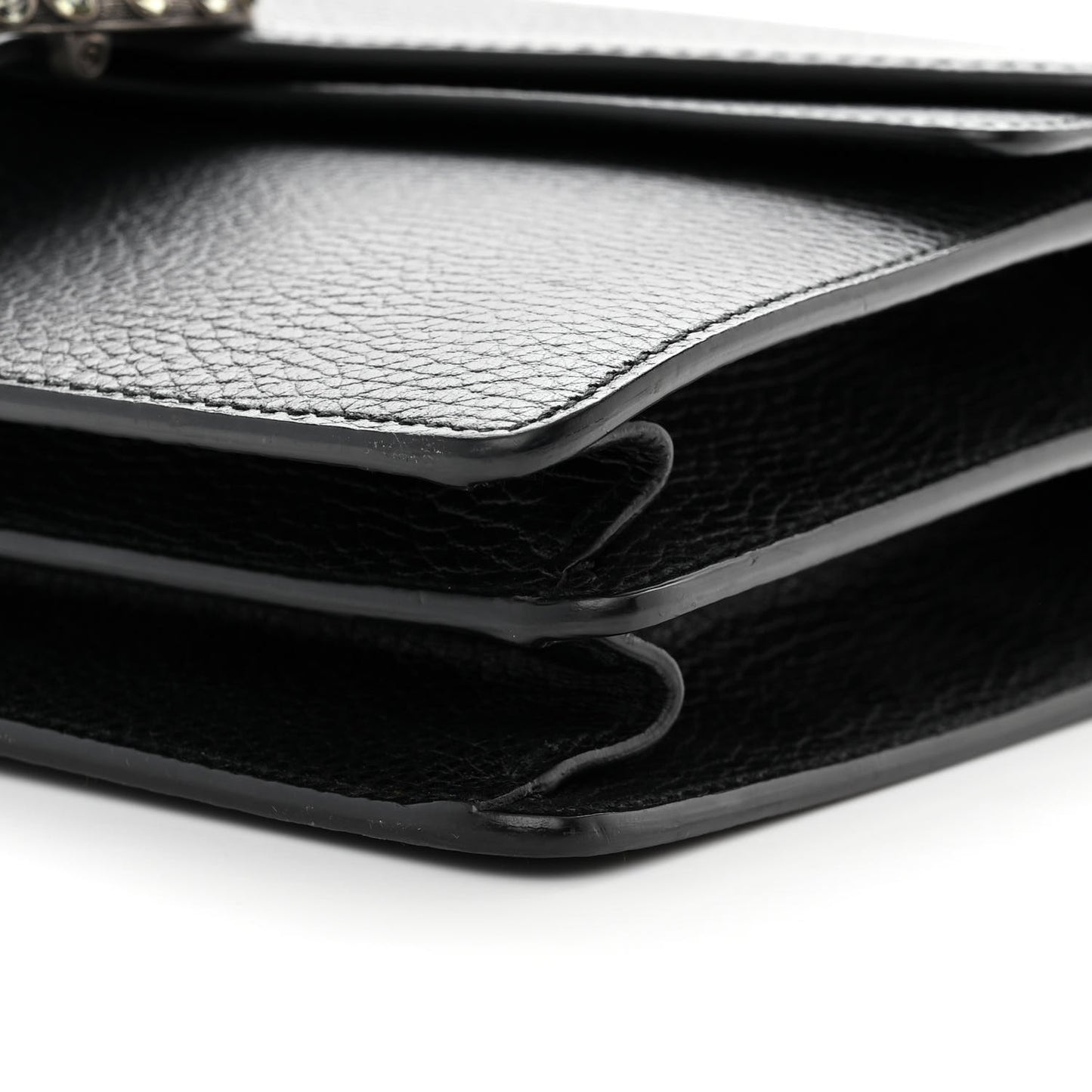 Pebbled Calfskin Small Dionysus Shoulder Bag Black