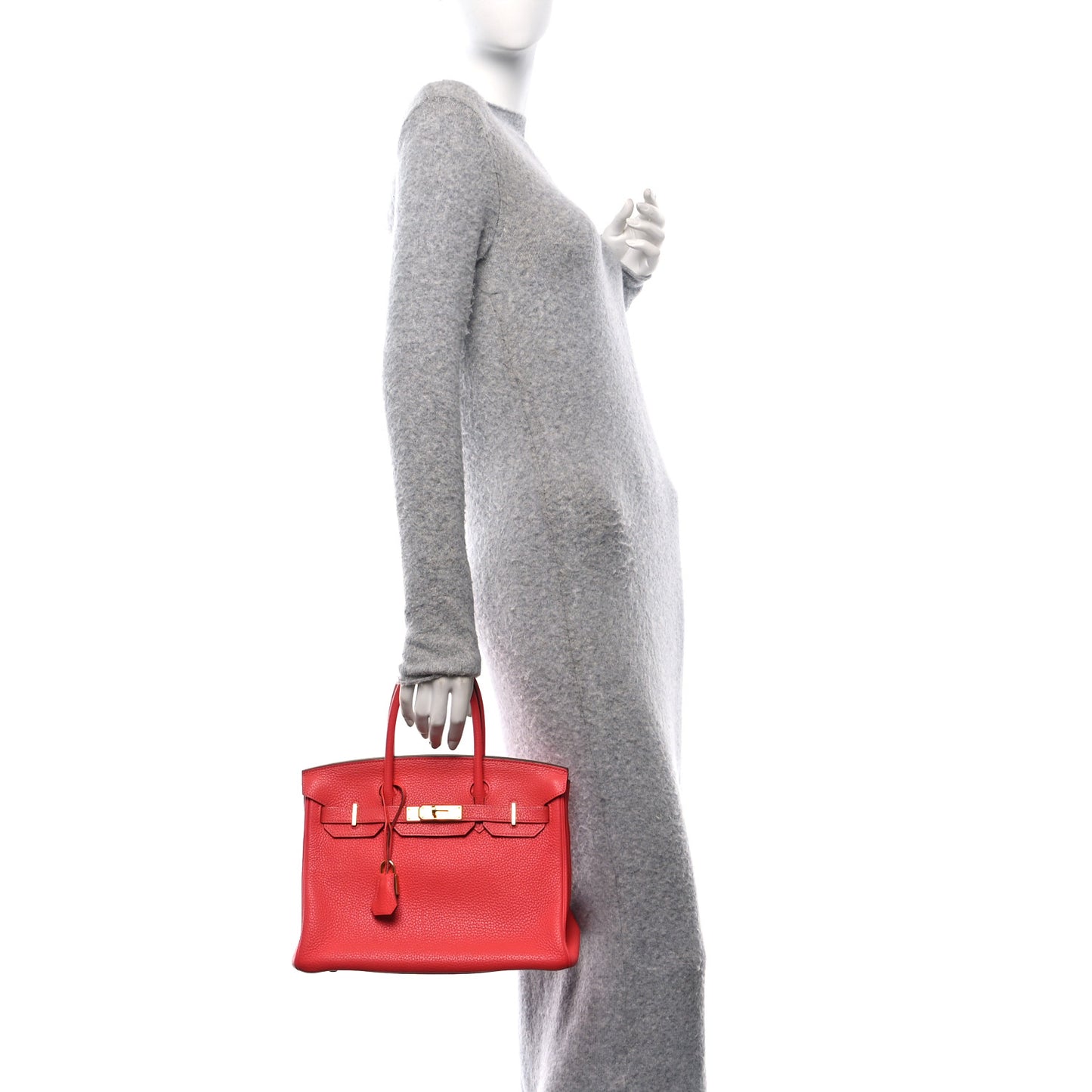 Togo Birkin 30 Rouge Pivoine
