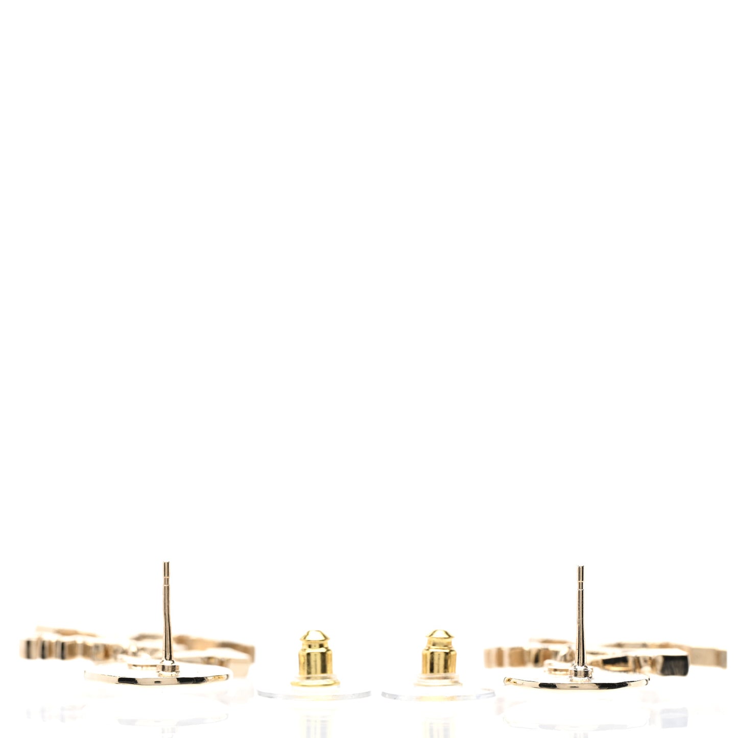 Baguette Crystal Logo CC Drop Earrings Gold