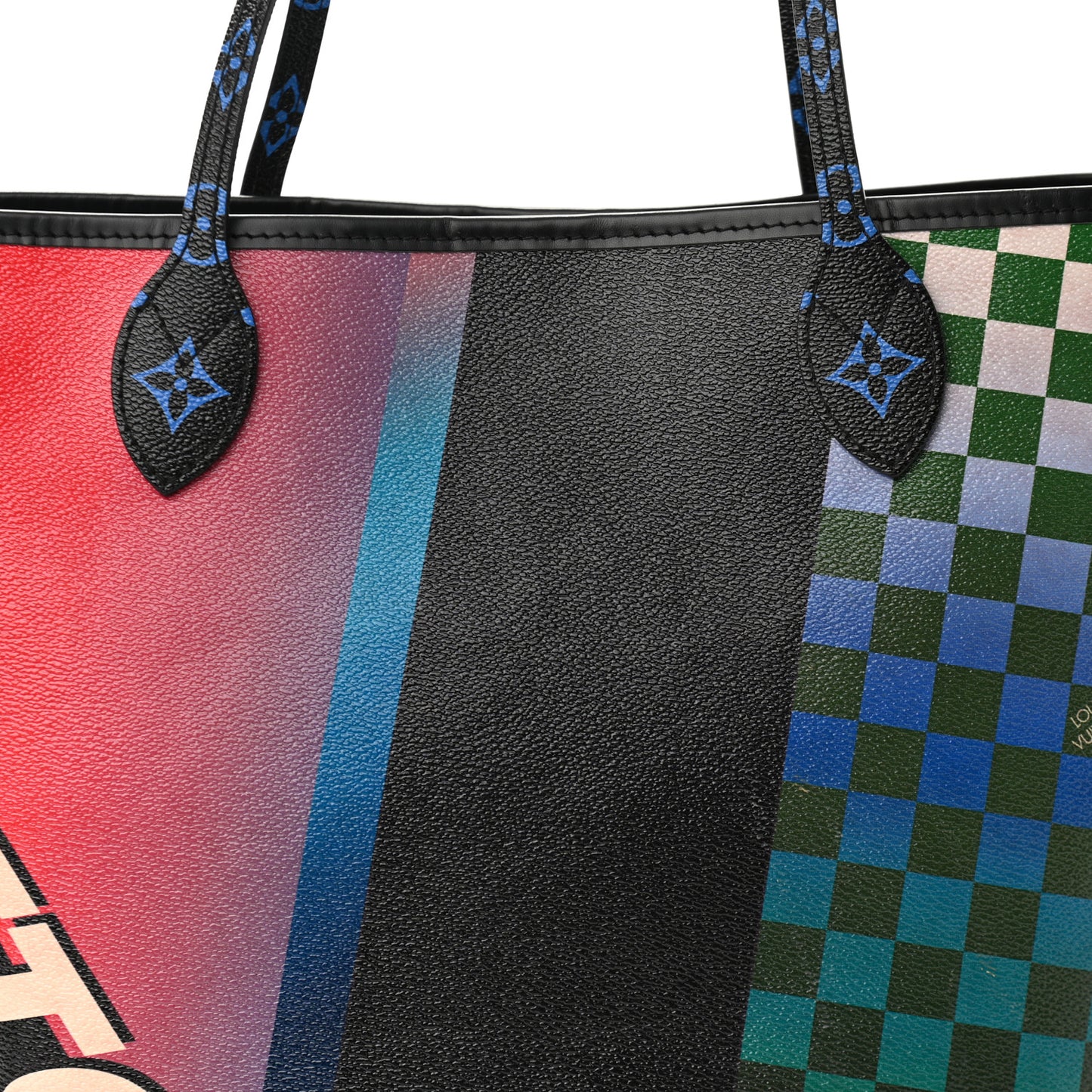 Damier Race Neverfull MM Noir Rouge