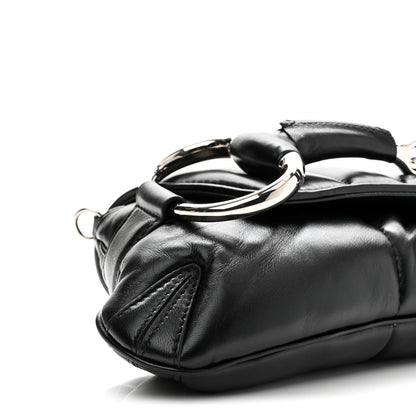 Gucci Nappa Vertical Matelasse Medium Maxi Horsebit Chain Shoulder Bag Black 9 of 10