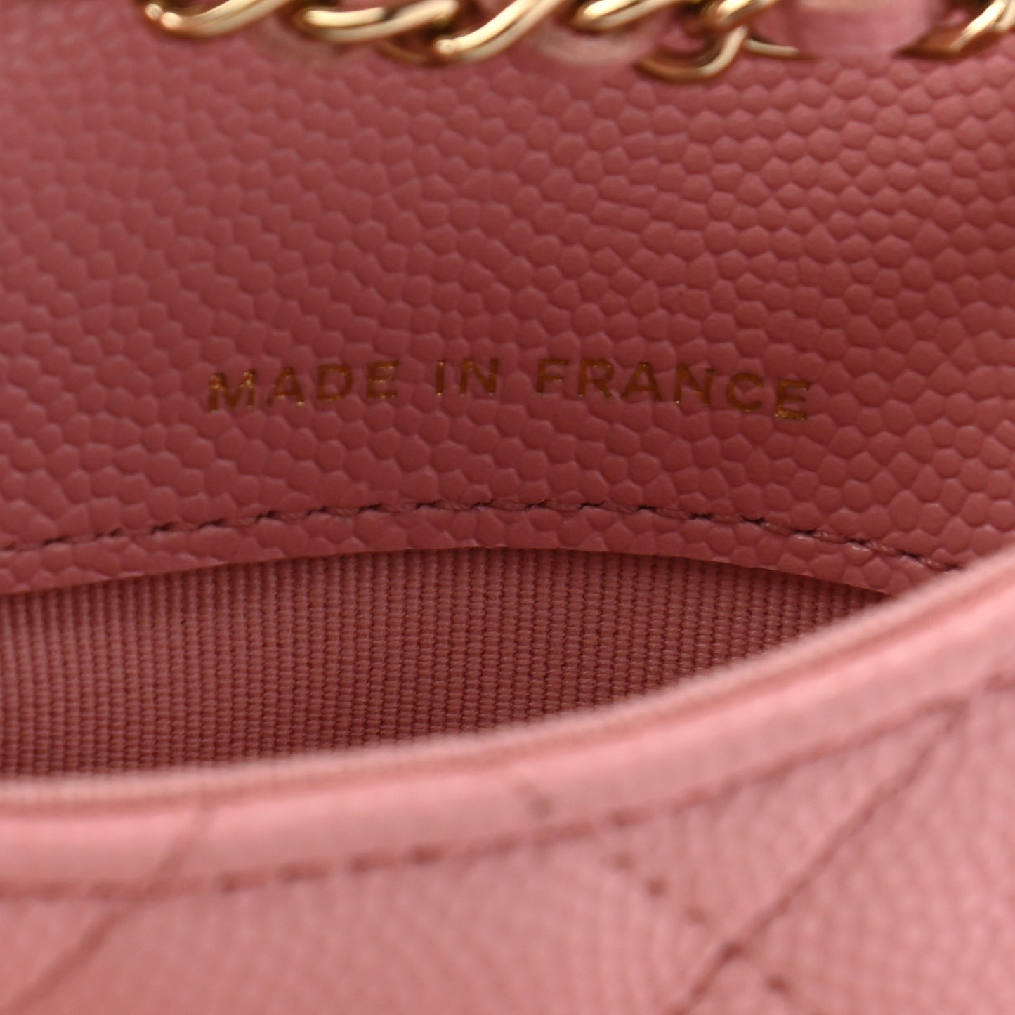 Caviar Quilted Mini Chain Belt Bag Light Pink