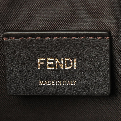 Fendi Glazed Fabric Vitello Century FF 1974 Stamp Patch Mini Camera Case Mogano Panna Iris 6 of 9
