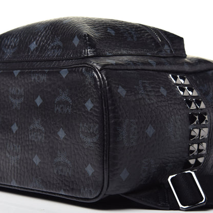 MCM Visetos Small Side Stud Stark Backpack Black 8 of 8