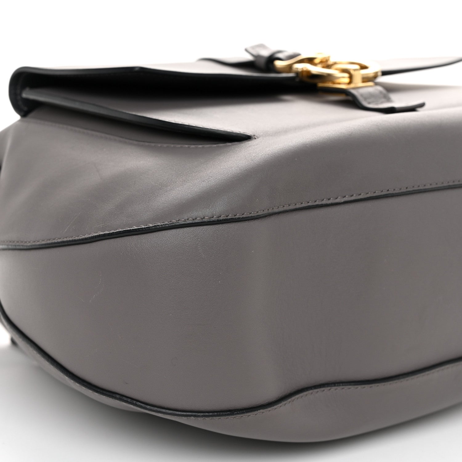 Salvatore Ferragamo Calfskin Fiona Hobo Grey 8 of 10