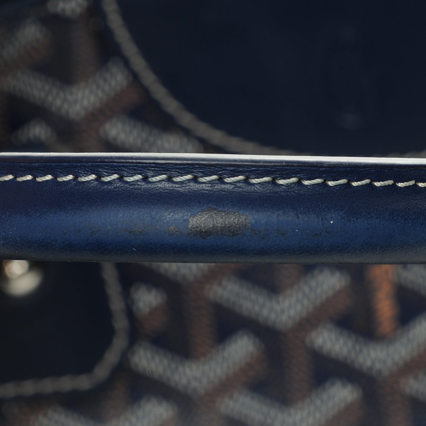 Goyardine Saint Jeanne MM Bowler Navy Blue