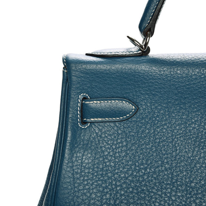 Hermes Taurillon Clemence Kelly Retourne 32 Blue Jean 23 of 40