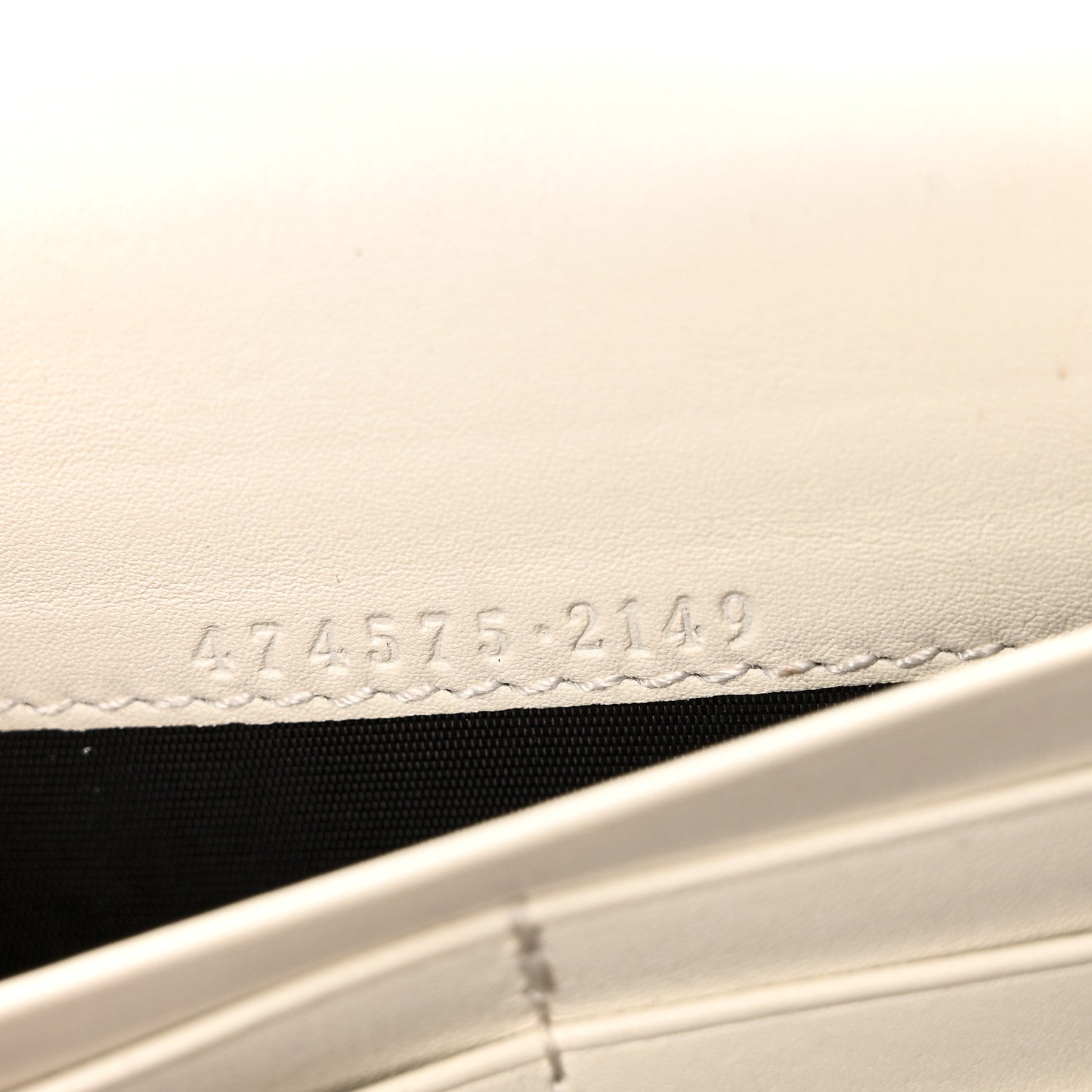 Gucci Calfskin Matelasse GG Marmont Chain Wallet Mystic White 7 of 11