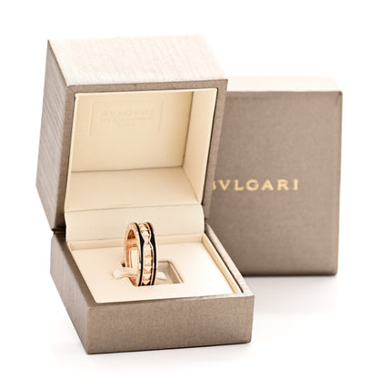 Bulgari 18K Rose Gold Black Ceramic B.Zero1 Rock One-Band Ring 60 9.25 5 of 5