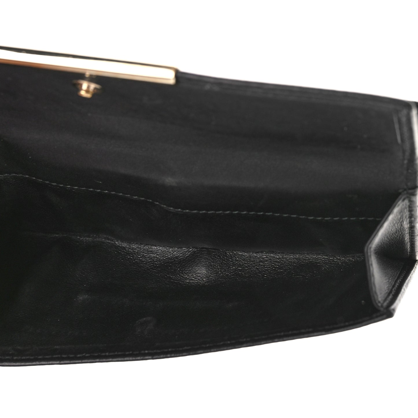 Guccissima Margaux Calfskin Metal Bar Continental Flap Wallet Black