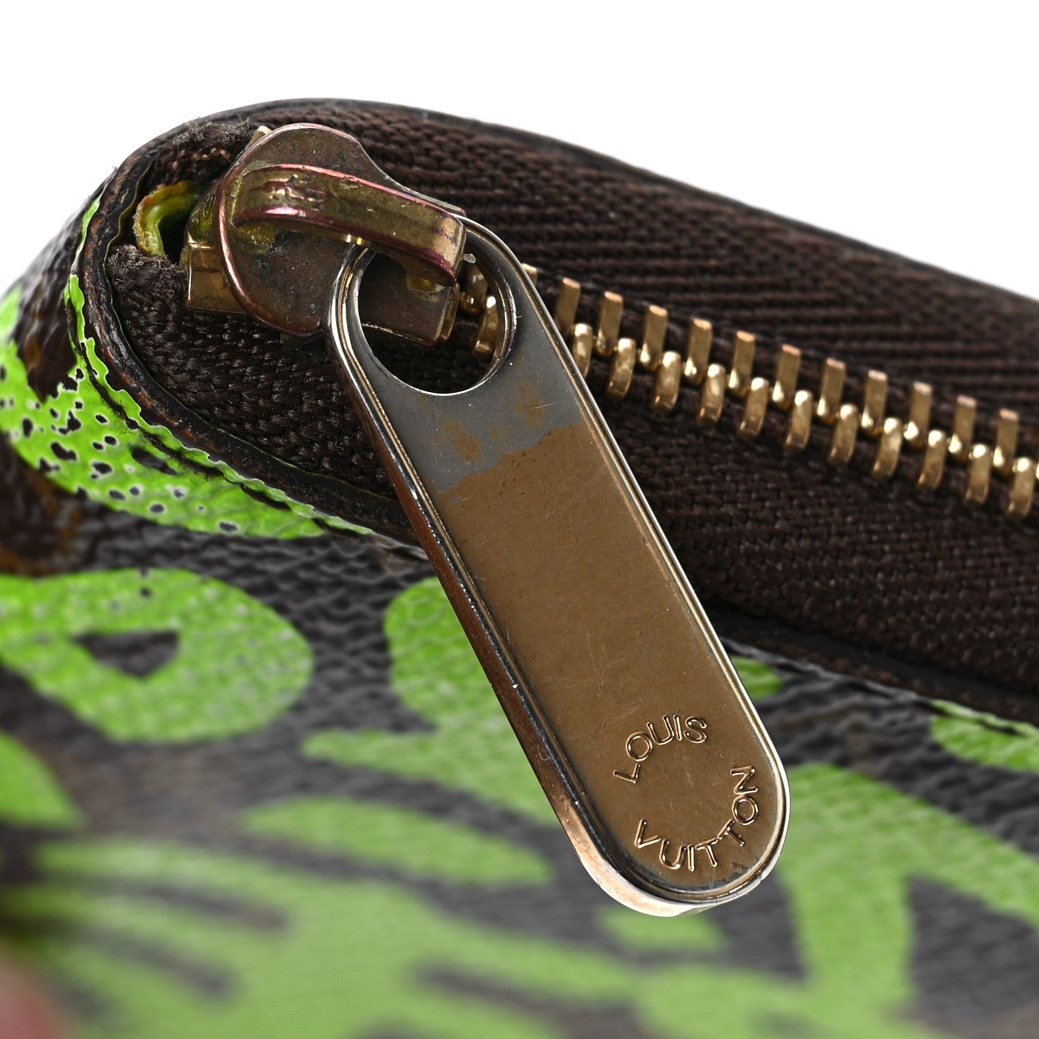 Louis Vuitton Monogram Graffiti Zippy Coin Purse Wallet Green 9 of 9