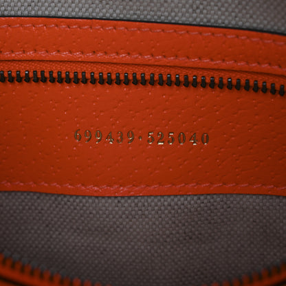 Gucci GG Supreme Monogram Textured Dollar Calfskin Web Ophidia Wristlet Shoulder Bag Beige Ebony Orange 7 of 12