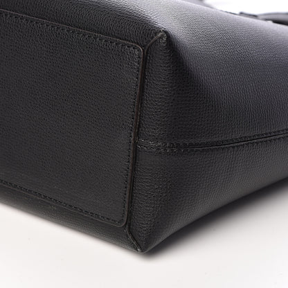 Burberry Grainy Calfskin Haymarket Check Medium Reversible Tote Black 14 of 16