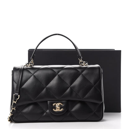 Chanel Lambskin Quilted Easy Carry Flap Black 11 of 11