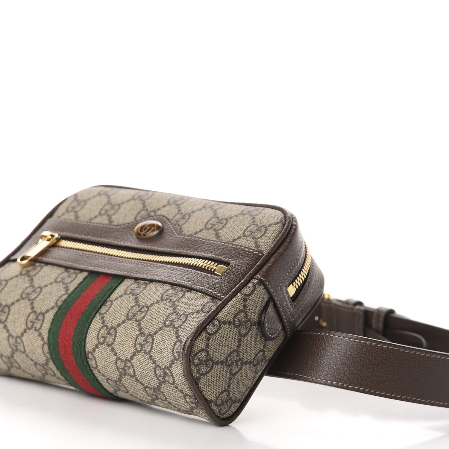 Gucci GG Supreme Monogram Web Small Ophidia Belt Bag 75 30 Dark Brown 9 of 10