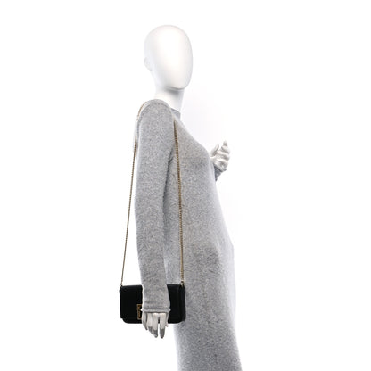 Fendi Vitello Palmellato Wallet on Chain with Pouches Black 2 of 11