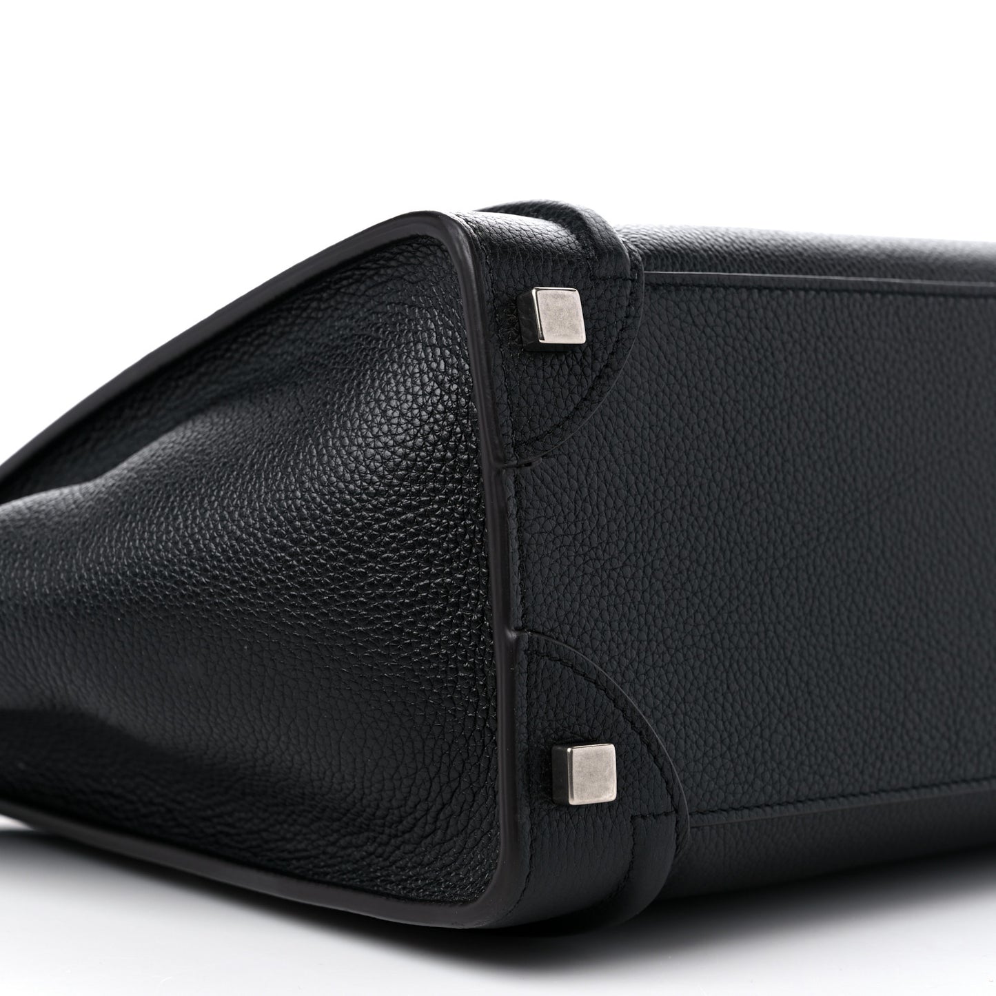 Drummed Calfskin Micro Luggage Black