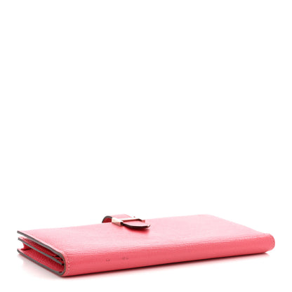 Hermes Chèvre Mysore Bearn Gusset Wallet Rose Lipstick 4 of 9