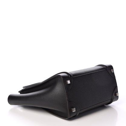 Celine Drummed Calfskin Micro Luggage Black 3 of 9