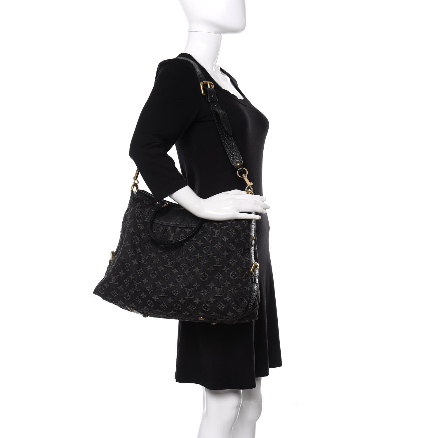 Louis Vuitton Denim Neo Cabby GM Black 2 of 11